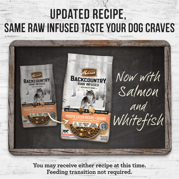 Merrick Backcountry Raw Infused Dry Dog Food Pacific Catch Recipe With Healthy Grains Freeze Dried Dog Food