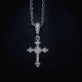Micro Celtic Cross V.3 in White Gold - The GLD Shop