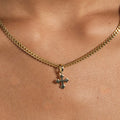 Micro Simple Celtic Cross Pendant in Yellow Gold - The GLD Shop