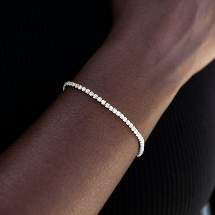 Micro Tennis Necklace + Bracelet Bundle in Yellow Gold