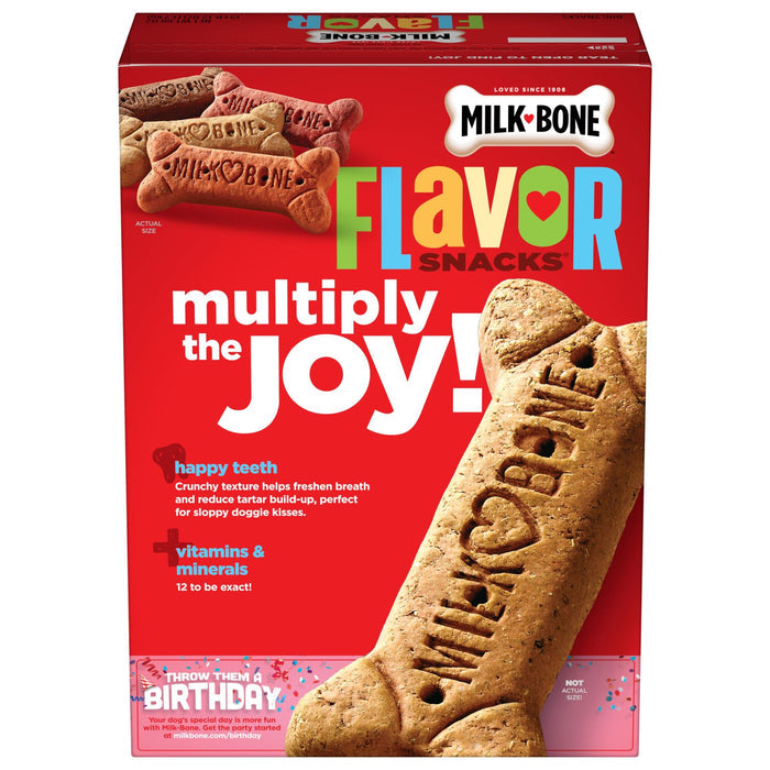 Milk-Bone Flavor Snacks Large Dog Biscuits, Flavored Crunchy Dog Treats