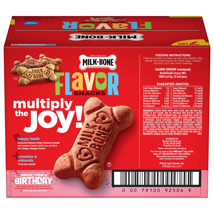 Milk-Bone Flavor Snacks Small Dog Biscuits, Flavored Crunchy Dog Treats