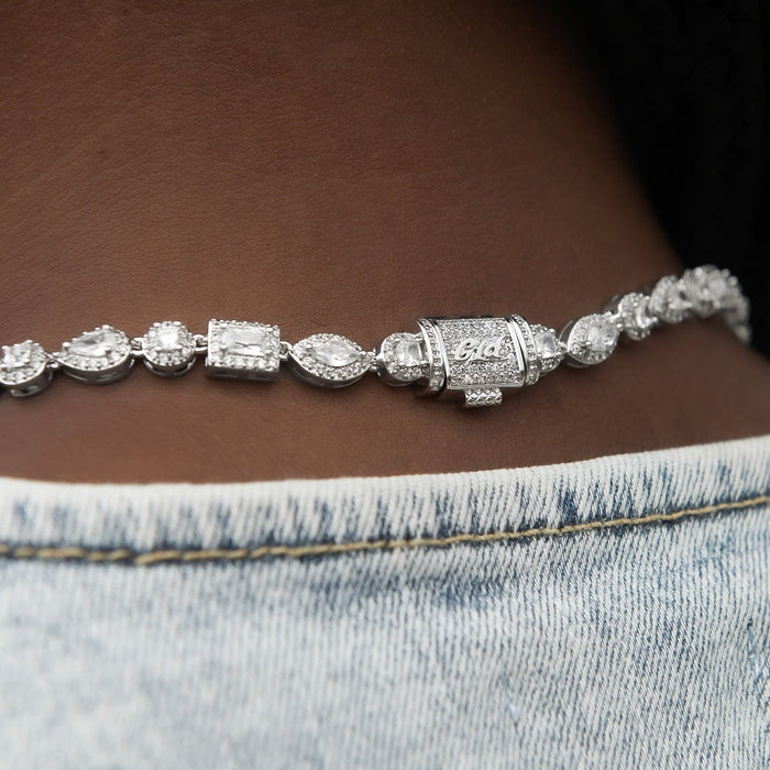 Mixed Stone Pave Necklace