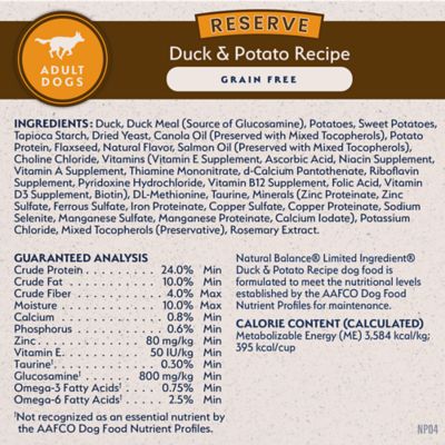 Natural Balance Limited Ingredient Grain Free Duck  and  Potato Recipe Dry Dog Food