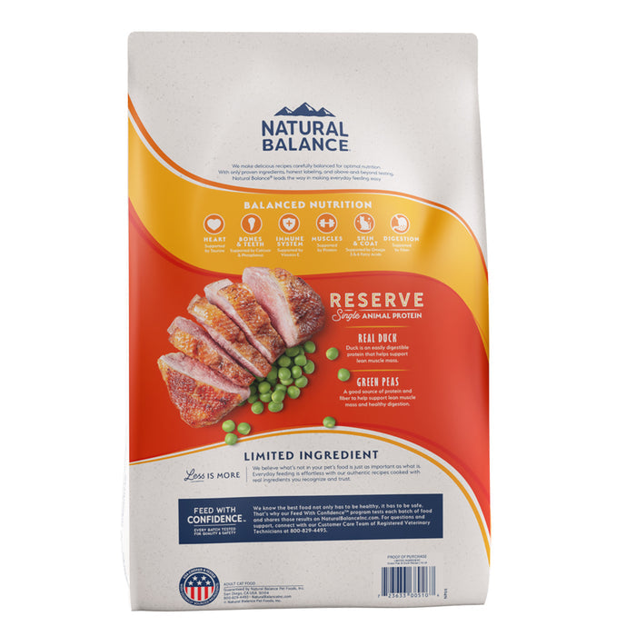 Natural Balance® Limited Ingredient Reserve Grain Free Duck & Green Pea Recipe Cat Dry