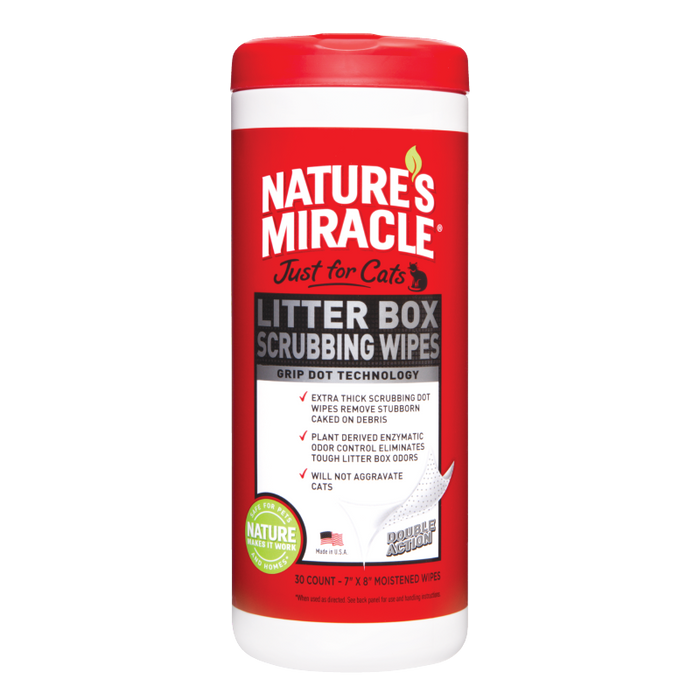 Nature's Miracle Just for Cats Litter Box Scrubbing Wipes 30ct