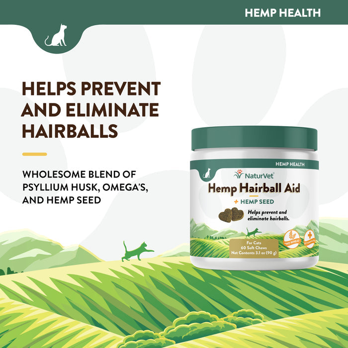 NaturVet Hemp Hairball Aid Cat Soft Chew