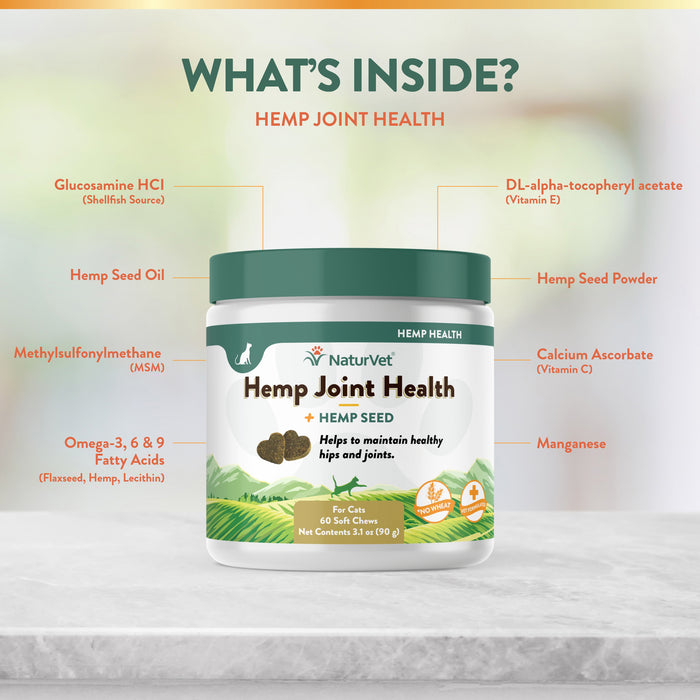 NaturVet Hemp Joint Soft Chew for Cats