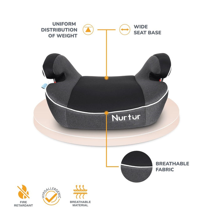 Nurtur Enzo Kids Booster Seat – Black/Dark Grey