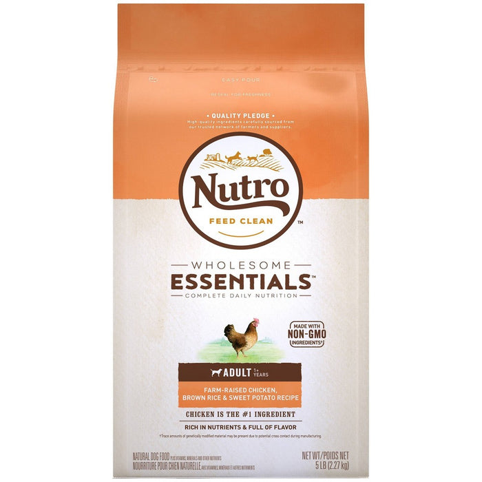 NUTRO NATURAL CHOICE Adult Dry Dog Food, Chicken & Brown Rice Recipe Dog Kibble, 5 lb. Bag