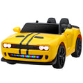 Orbic Kids Dodge Challenger Battery Operated Car (Yellow, Size:108X68X43 Cm)