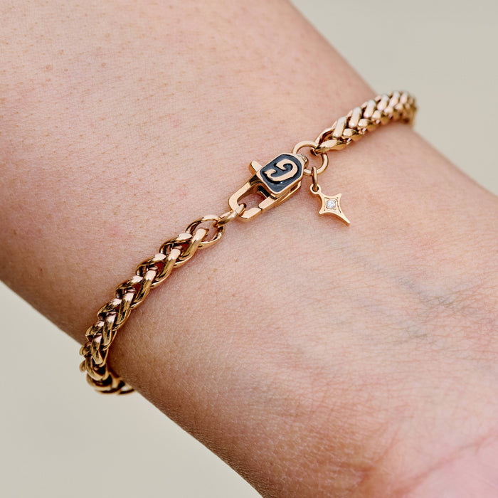 Palm Chain Bracelet in Rose Gold - 4mm