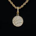 Pave Basketball Clip On Pendant in Yellow Gold