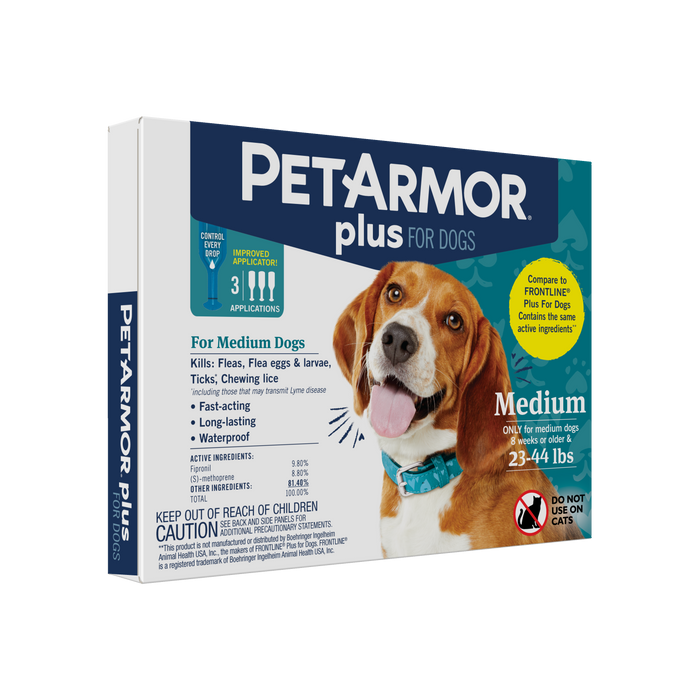PetArmor Plus Flea & Tick Topical Dog 23-44LB 3CT