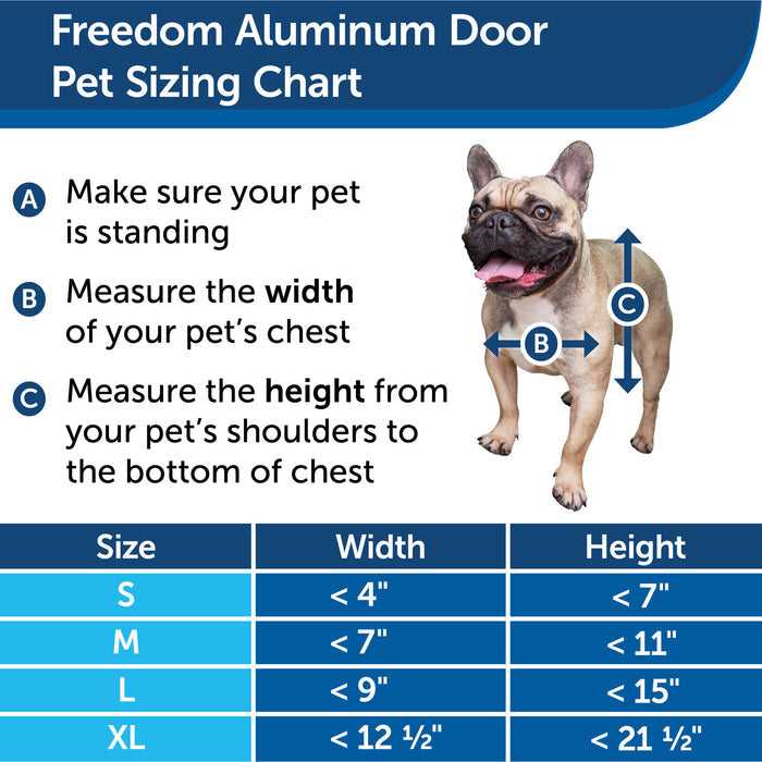 PetSafe® Freedom Aluminum Pet Door Medium, White
