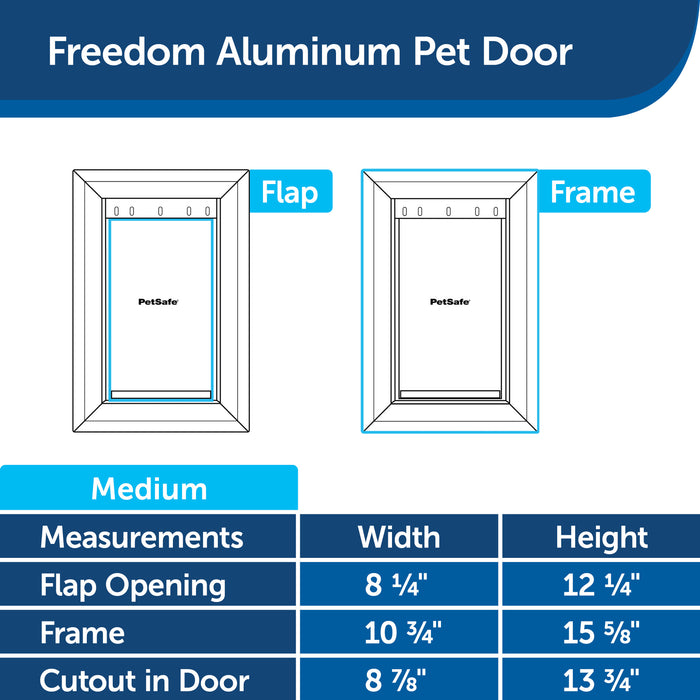 PetSafe® Freedom Aluminum Pet Door Medium, White