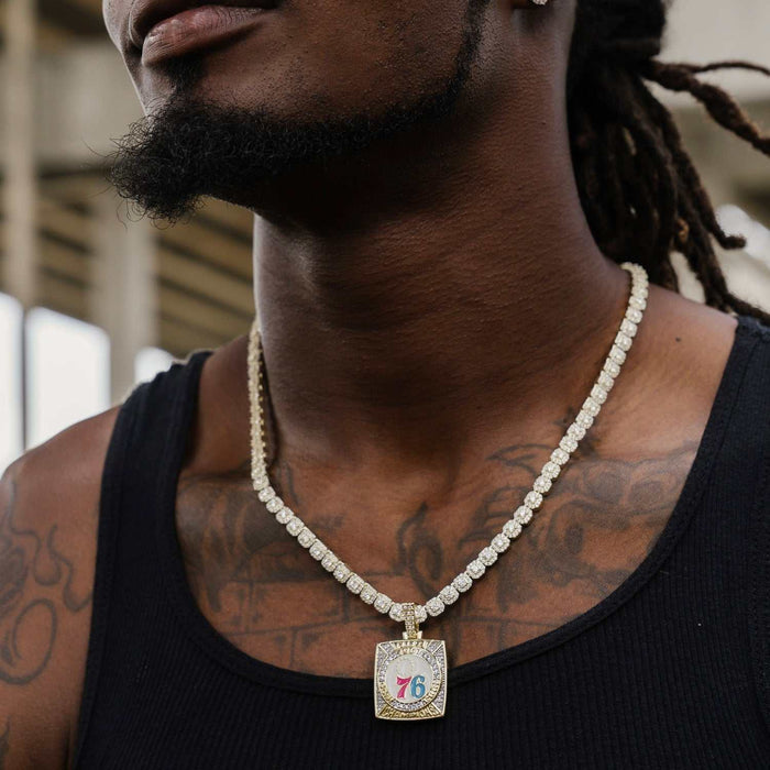 Philadelphia 76ers Championship Pendant - Yellow Gold