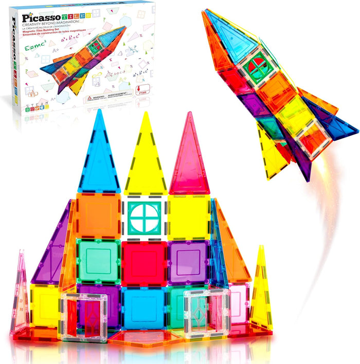 Picasso Magnetic Tiles Rocket Ship 36Pcs
