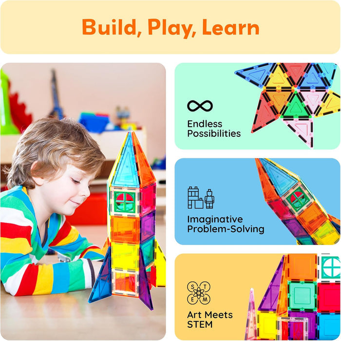 Picasso Magnetic Tiles Rocket Ship 36Pcs