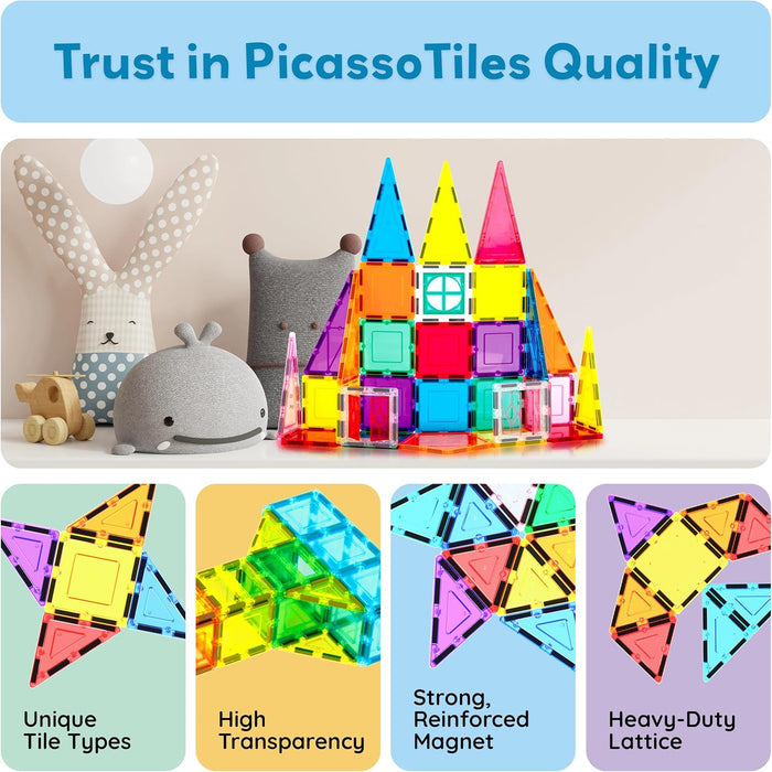 Picasso Magnetic Tiles Rocket Ship 36Pcs