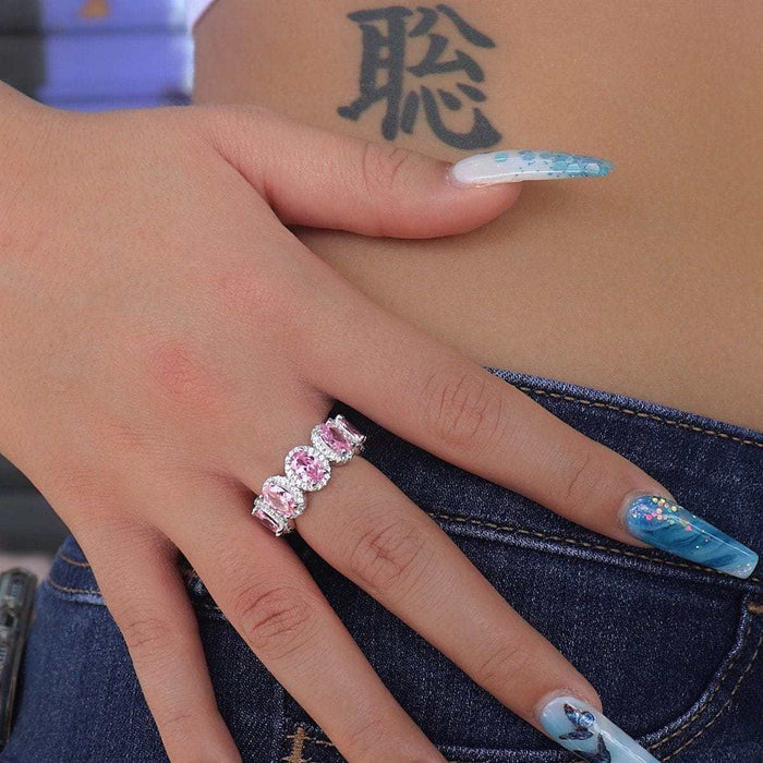 Pink Oval Stone Ring - The GLD Shop