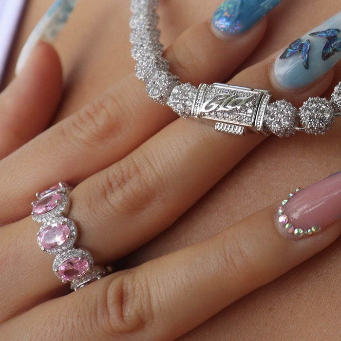 Pink Oval Stone Ring - The GLD Shop