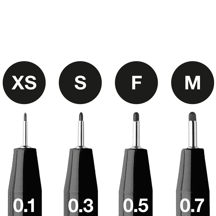 Pitt Artist Pen, #199 Black (XS, S, F, M) - #FC167115