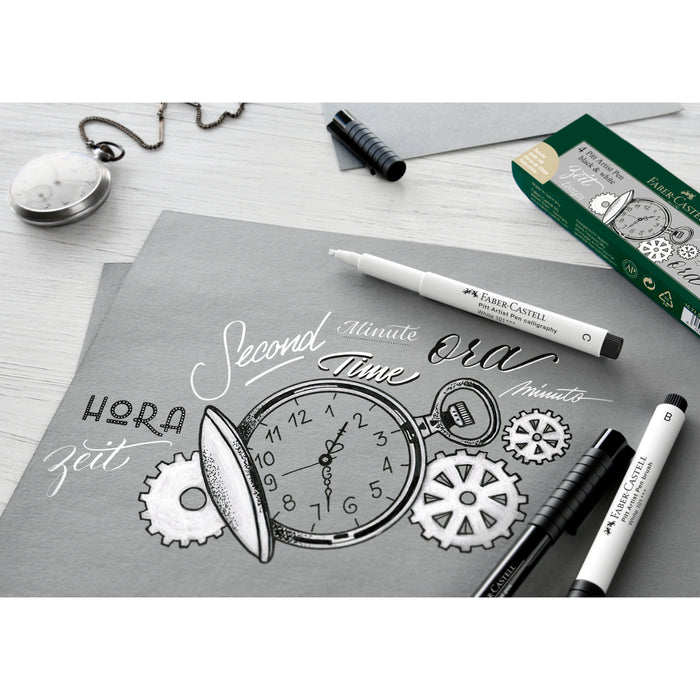 Pitt Artist Pen, Black & White - Wallet of 4 - #FC167151