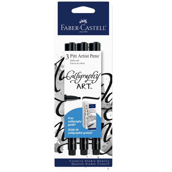 Pitt Artist Pen, Calligraphy Art - #199 Black Set of 3 - #FC800076