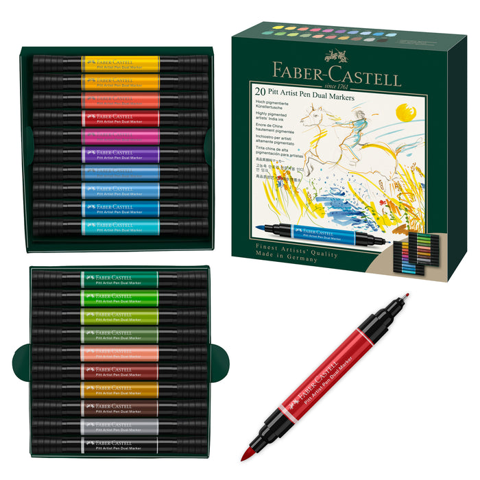 Pitt Artist Pen Dual Markers, Wallet of 20 - #FC162020