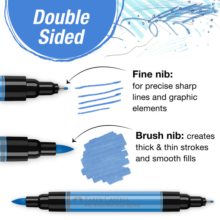 Pitt Artist Pen Dual Markers, Wallet of 20 - #FC162020
