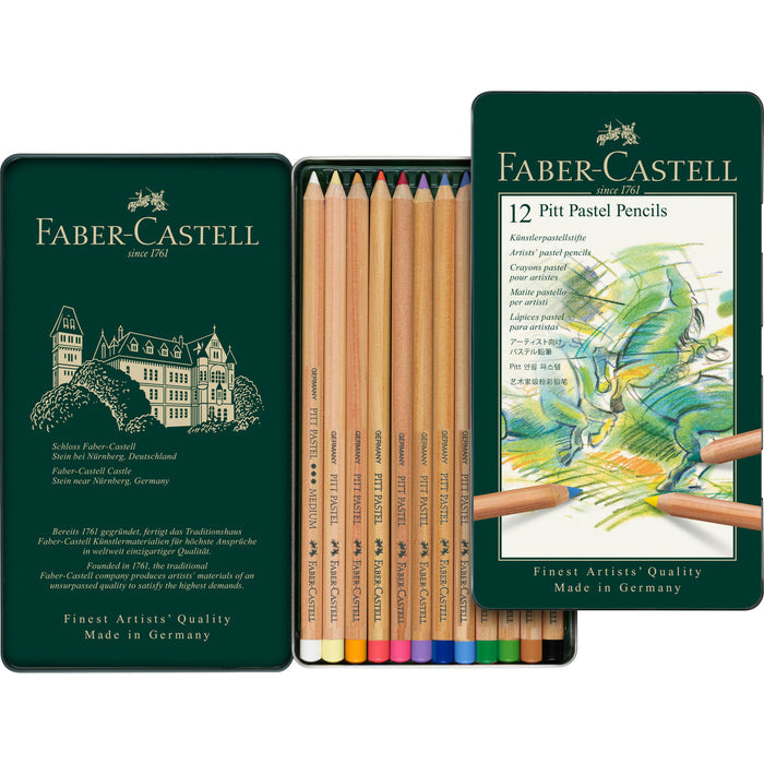 Pitt Pastel Pencils, Tin of 12 - #FC112112
