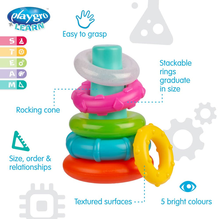 Playgro Sort & Stacking Tower Toy For Kids.
