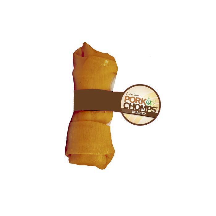 Pork Chomps 8-inch Roasted Pork Skin Knot, 1 count Dog Chew