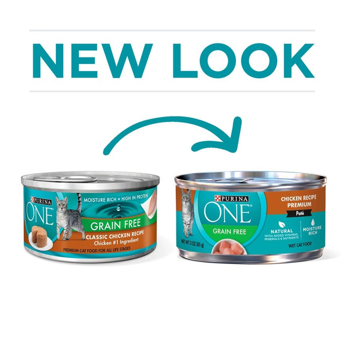 Purina ONE Grain Free Pate Chicken Canned Cat Food