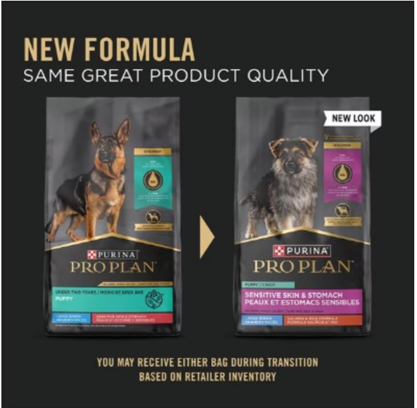 Purina Pro Plan Development Sensitive Skin & Stomach Salmon & Rice With Probiotics Large Breed Dry Puppy Food