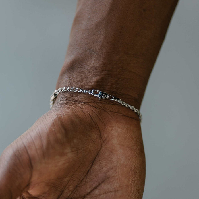 Rope Bracelet in White Gold - 2mm - The GLD Shop