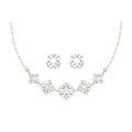 Silver 5 Stone Jewellery Set