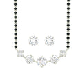 Silver 5 Stone Mangalsutra Jewellery Set