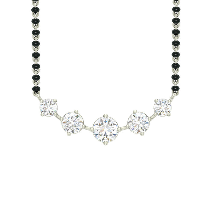 Silver 5 Stone Mangalsutra