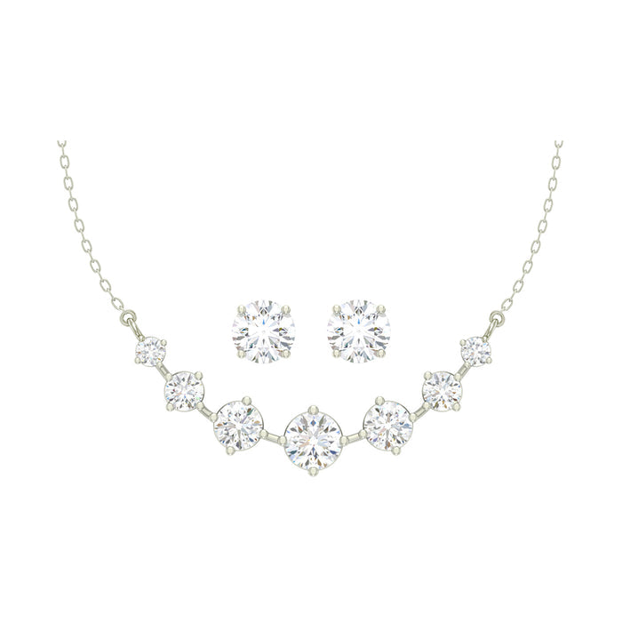 Silver 7 Stone Jewellery Set