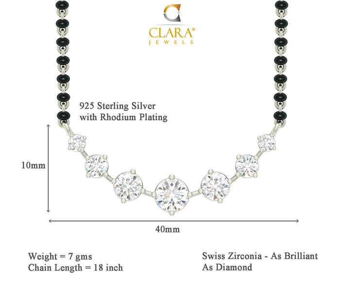 7 Stone Mangalsutra Chain Pendant