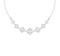 CLARA 925 Sterling Silver Rhodium Plated 7 Stone Pendant with Chain Gift for Women and Girls