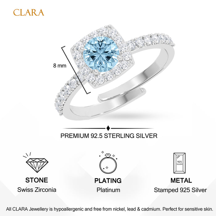Silver Aegean Halo Ring