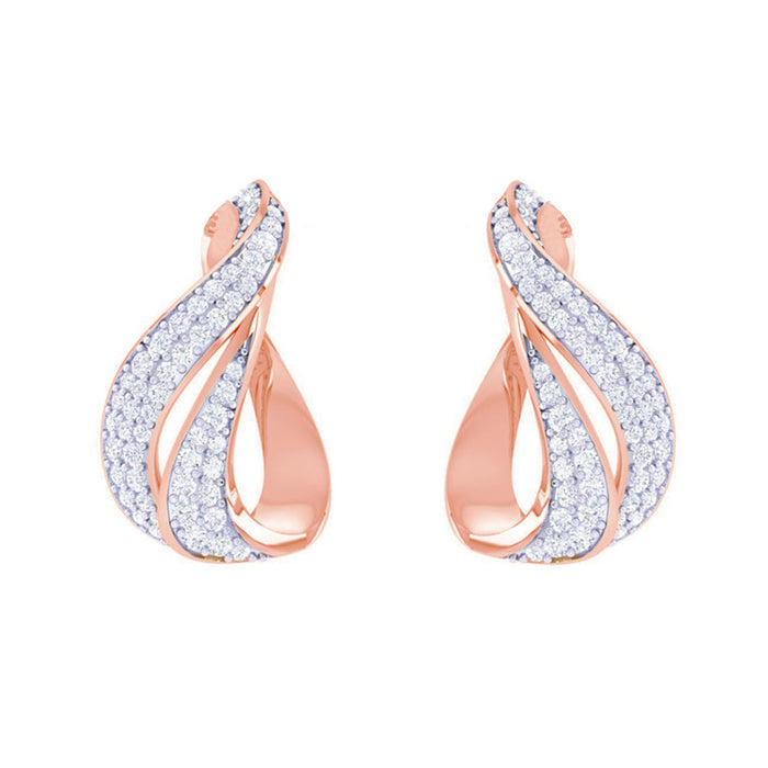 CLARA 925 Sterling Silver Agda Earrings with Screw Back