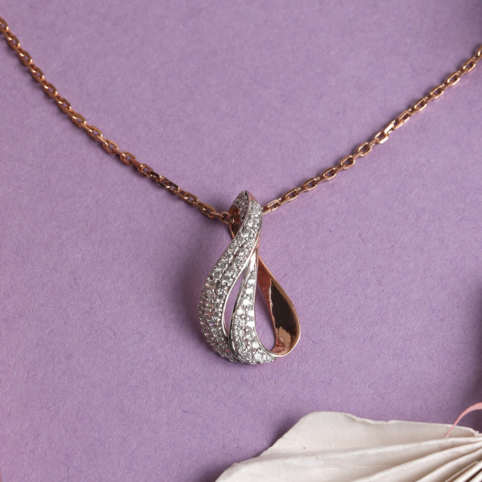 CLARA 925 Sterling Silver Agda Pendant Chain Necklace