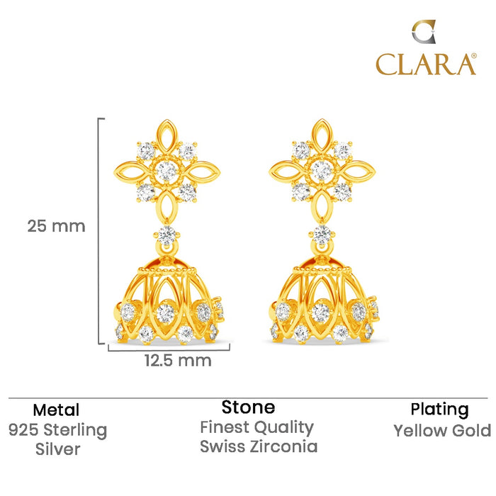 Silver Ahalya Jhumki Earrings