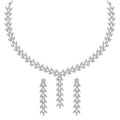 Silver Aiza Necklace Jewellery Set