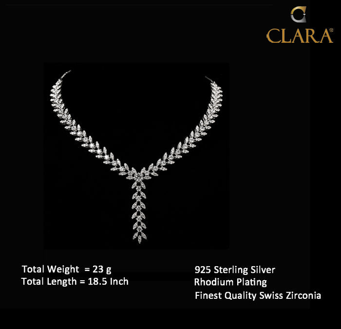 Clara 925 Sterling Silver Aiza Necklace