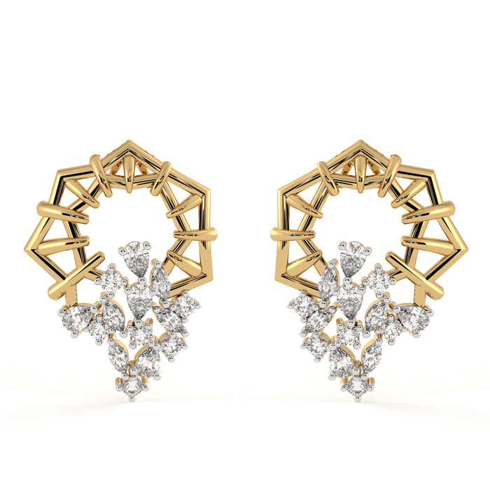CLARA 925 Sterling Silver Alba Earrings with Screw Back